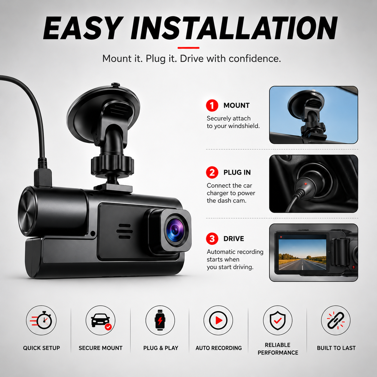 RoadKit™  Dual Dash Cam